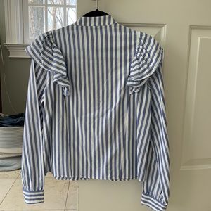 Zara strip blouse
